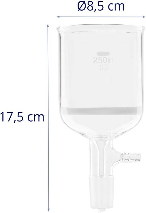 Image du produit Steinberg Verre fritté - avec membrane - 250 ml - Rodage normalisé : 24/40
