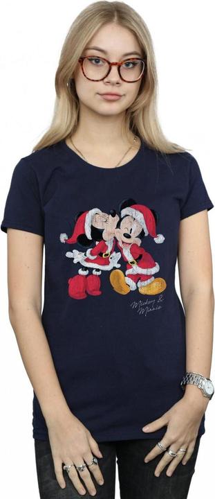Immagine prodotto Disney Mickey And Minnie Christmas Kiss Maglietta Donna (M)