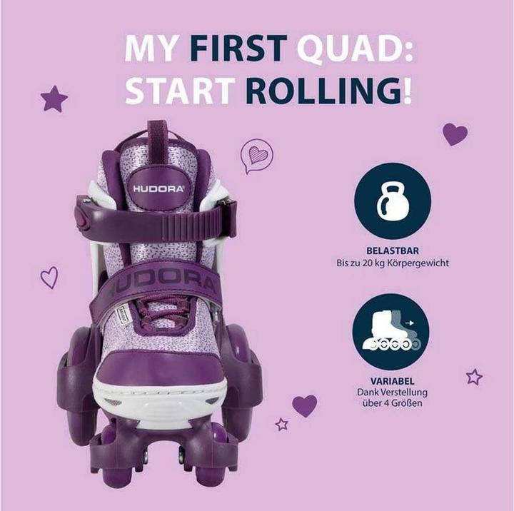 Produktbild Hudora HDO Rollerskates My First Quad 26-29 vt 22061 (26)