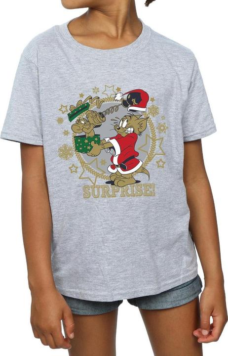 Immagine prodotto Tom & Jerry Christmas Surprise Maglietta Ragazze (140, 146)