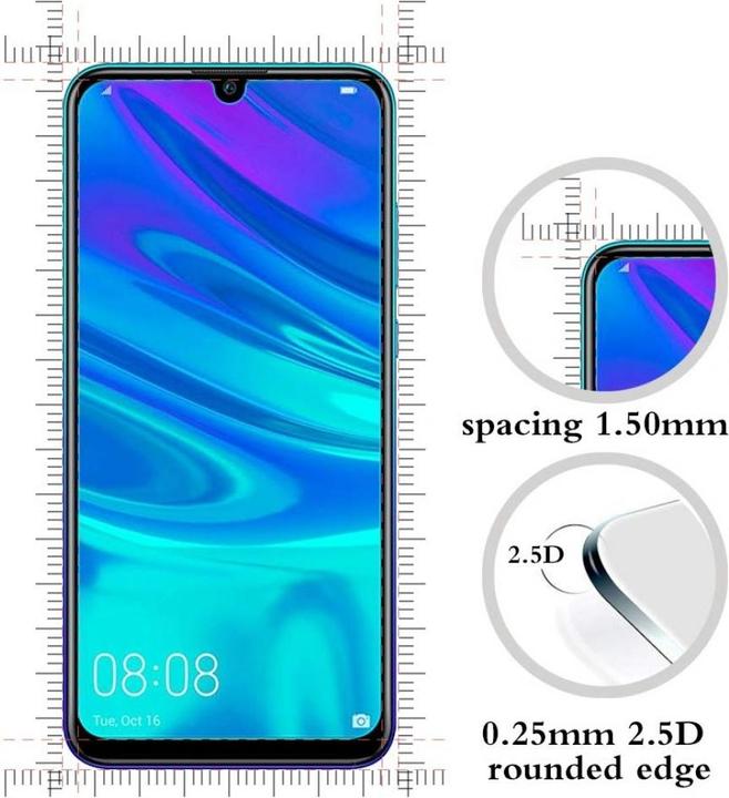 Produktbild Screenguard Huawei P Smart 2019 Panzerglas Schutzfolie Case Friendly Design (1 Stück, Huawei P Smart+ (2019))