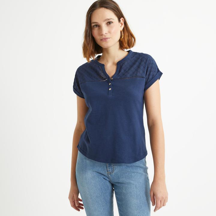 Produktbild Anne Weyburn T-Shirt mit Henley-Ausschnitt (40)