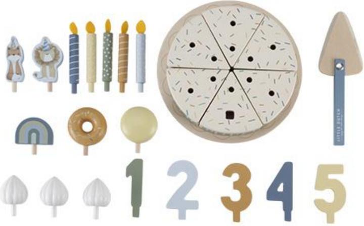 Image du produit Little Dutch Gâteau d'anniversaire en bois XL - bleu