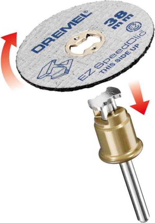 Dremel EZ SpeedClic Starter-Set (SC-Aufspanndorn, 2 Metall-Trennscheiben Ø 38,0 mm)