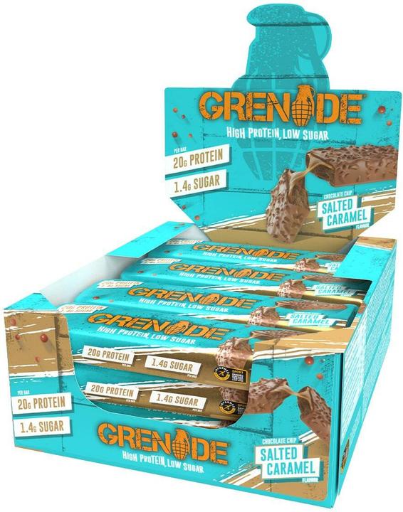 Grenade Carb Killa Chocolate Chip Salted Caramel Protein Bar (12x60g) (Caramel, Chocolate, Nougat, 12 pcs., 810 g)