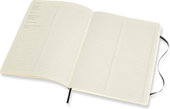 Immagine prodotto Moleskine Notebook professionale XL, copertina morbida, nero (19 x 25 cm, Righe, Copertina morbida)