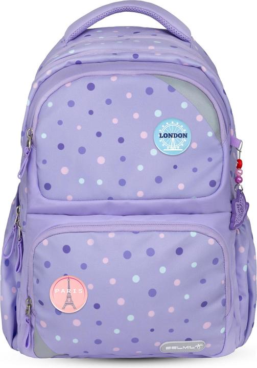 Image du produit Belmil Maxi Pack Schulrucksack mit Brustgurt 2tlg. Set "Purple Dot (22 l)