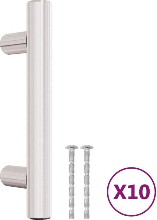 Produktbild VidaXL Möbelgriffe 10 Stk. Silbern 64 mm Edelstahl,Farbe