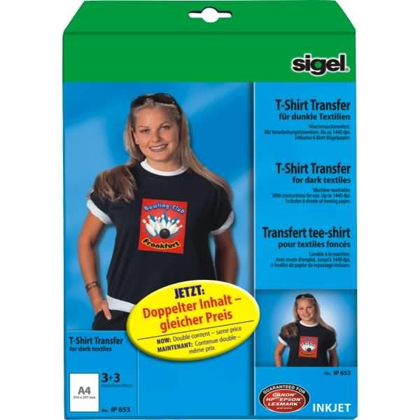 Produktbild Sigel InkJet Transfer Folien für T-Shirts (250 g/m², 6 x)
