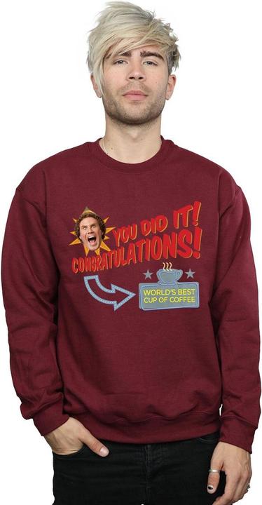 Actual product image Elf Mens World's Best Coffee Sweatshirt (M)