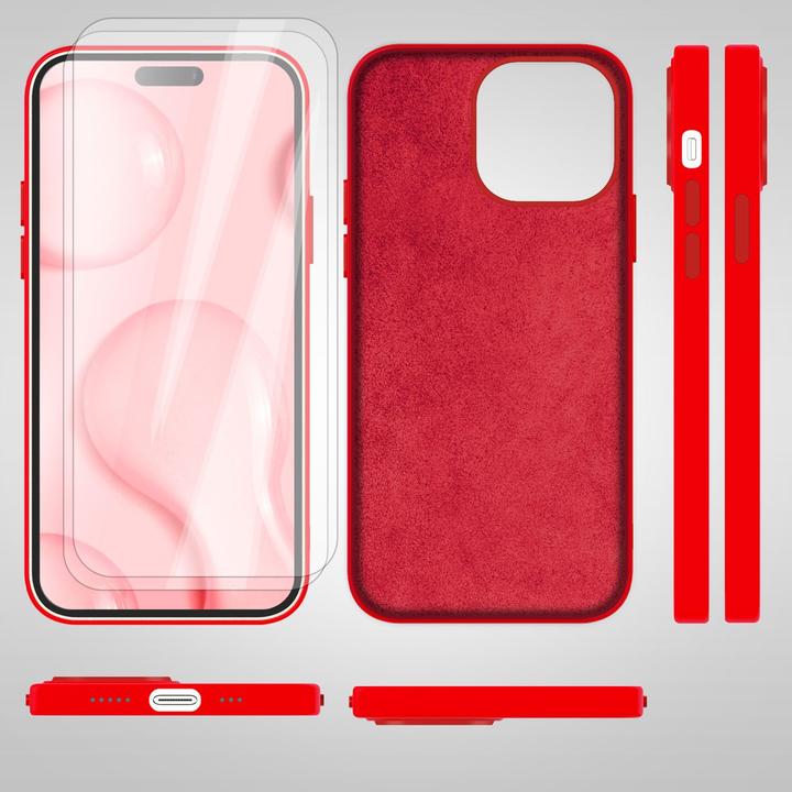 Produktbild Nalia Liquid Silikon Hülle mit MagSafe Funktion & 2x Display Schutzglas (Apple iPhone 14 Pro Max)