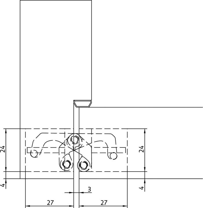 Actual product image Roberto Anselmi ANSELMI concealed door hinge AN 160 3D, die-cast zinc black
