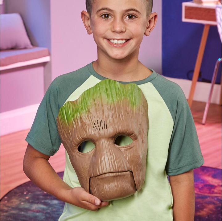Actual product image Hasbro Marvel Guardians of the Galaxy Vol. 3 Groot Role Play Mask, Talking Groot Mask, Superhero Ma