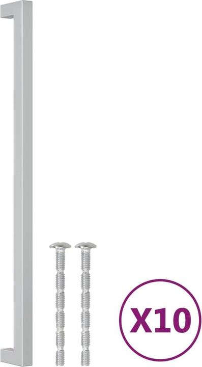 Immagine prodotto VidaXL Maniglie per mobili 10 pezzi argento 320 mm acciaio inox, colore