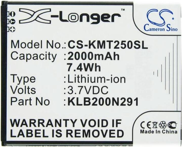 Produktbild AccuCell Akku passend für Kazam Trooper 2 5.0 Akku KLB200N291
