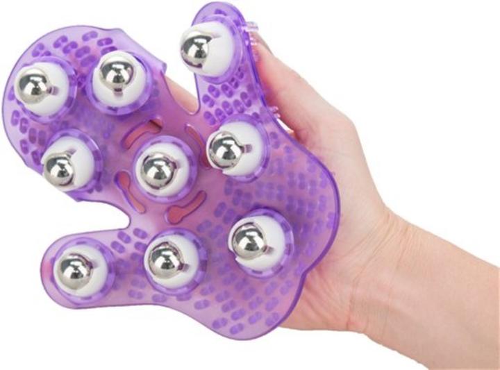 Produktbild PowerBullet Roller Balls Massagehandschuh Lila