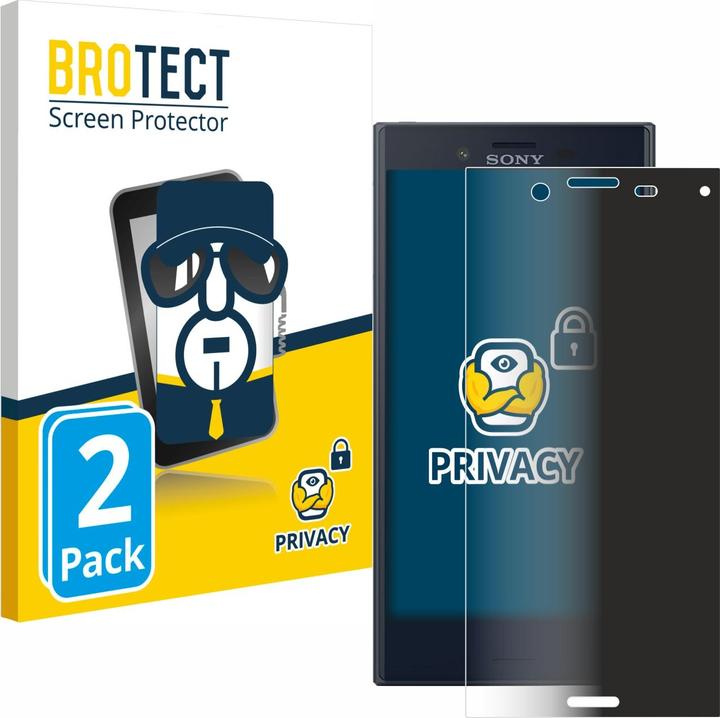 Produktbild BROTECT Sichtschutzfolie Anti-Spy Privacy Folie Blaulicht-Schutz (2 Stück, Sony Xperia X Compact)