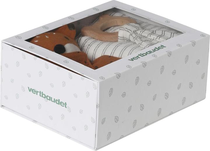 Immagine prodotto Vertbaudet Set regalo per bebè: fasce, telo per le coccole e giocattolo da afferrare con confezione regalo