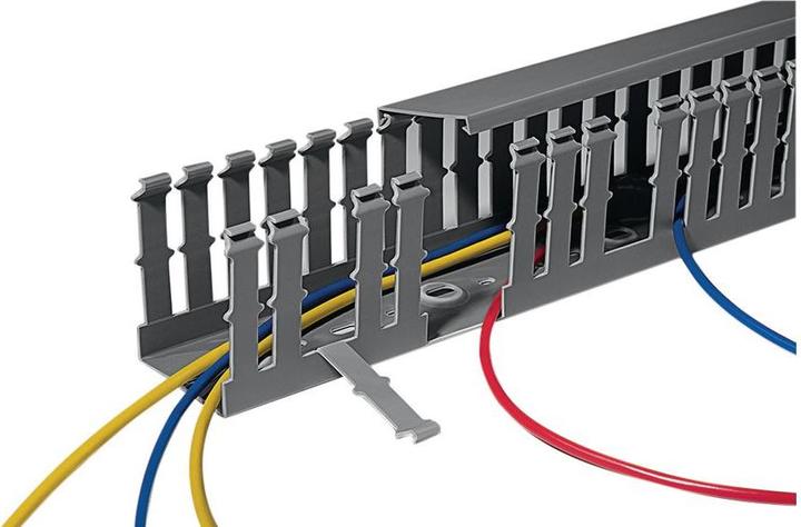 Image du produit HellermannTyton Goulotte de câblage HTWD-PW-120X80 hauteur 80mm, largeur 120mm, distance entre les fentes 12mm (Conduit, 200 cm)