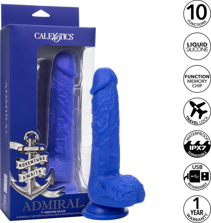 Productafbeelding Admiral Zeeman Realistische Dildo Vibrator Blauw