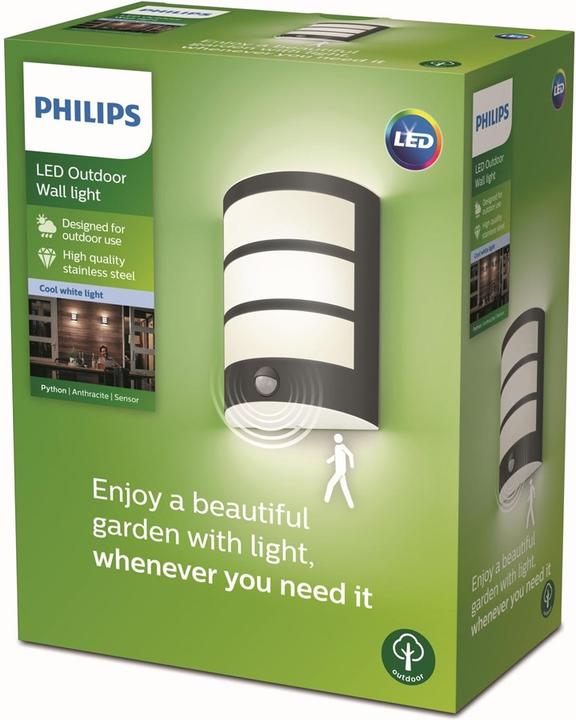 Actual product image Philips Python wall lamp (500 lm, IP44)