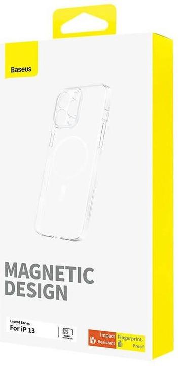 Actual product image Baseus Magnetic Mobile Phone Case for iP 13 OS-Lucent Series (Clear) (Apple iPhone 13)