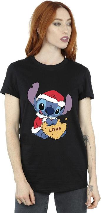 Produktbild Disney Lilo And Stitch Christmas Love Biscuit TShirt (L)