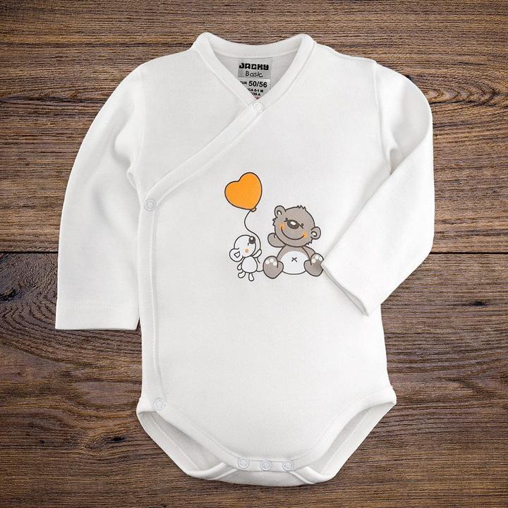 Produktbild Jacky Baby Wickelbody Langarm 2er Pack - Lovely Bear Offwhite Baby-Bodys & Wickelbodys (68)