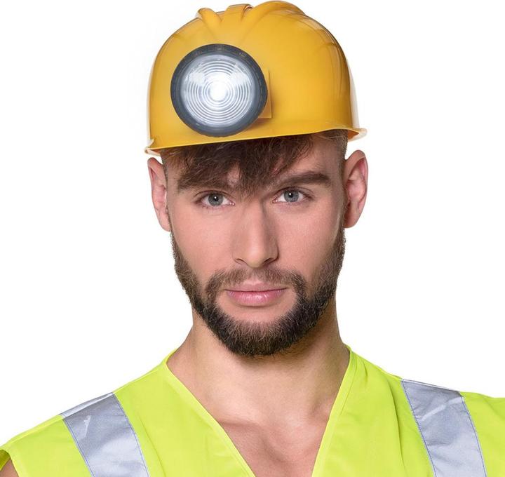 Produktbild Boland Benelux Helm Bauarbeiter m. Licht (verstellbar)