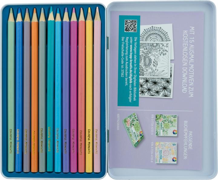 Produktbild Topp Colorful Moments Designdose mit Buntstiften - Pastellträume (Multi, 12 x)
