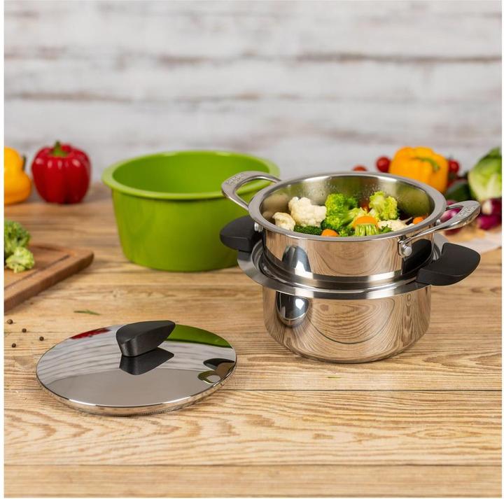 Actual product image Kuhn Rikon ALLROUND 2-tier steamer set 3.1 L • Ø 20cm (20 cm, Metal)