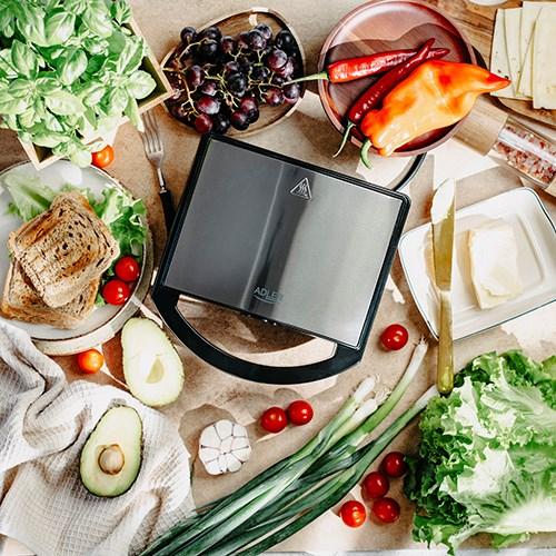 Immagine prodotto Adler Sandwich Maker | AD 3069 | 750 W | Numero di piastre 1 | Nero (Spina UE)