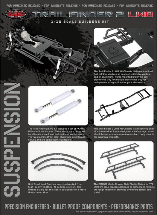 Image du produit Rc4Wd Scale Crawler Trail Finder 2 LWB Châssis en kit, 1:10 (Kit)