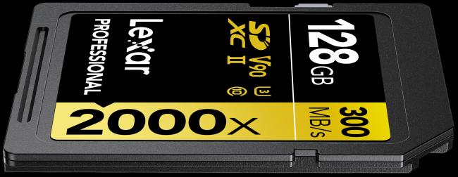 Actual product image Lexar Professional 2000x (128 GB, SDHC, U3, UHS-II)