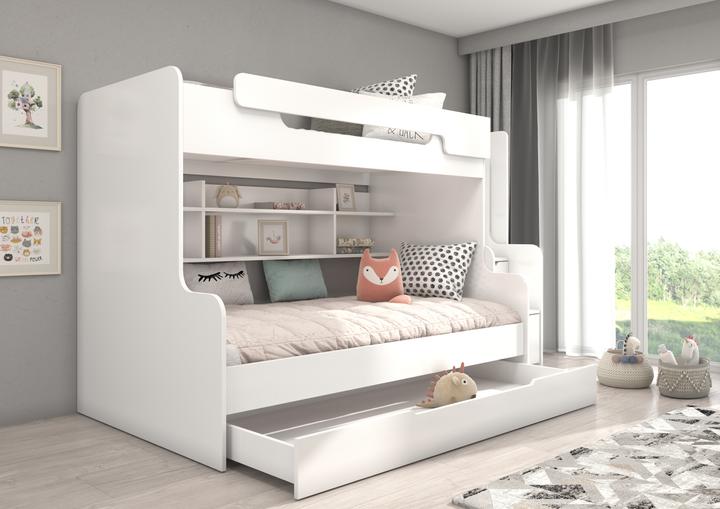 Image du produit ADRK Furniture Harrel lit superposé avec escalier