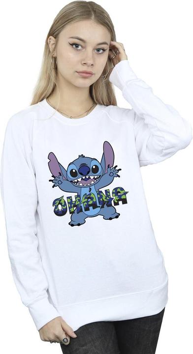 Actual product image Disney Womens/Ladies Lilo And Stitch Ohana Blue Glitch Sweatshirt (L)