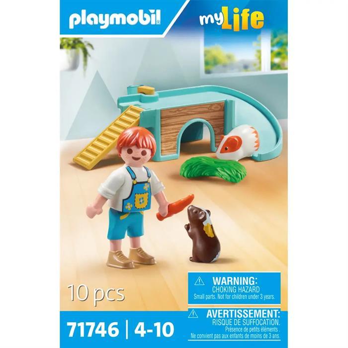 Produktbild Playmobil Junge mit Meerschweinchen (71746, Playmobil My Life)