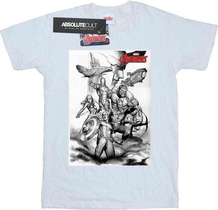Image du produit Mens Avengers Assemble Team Sketch T-Shirt (XL)