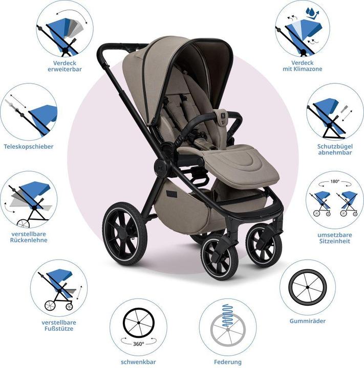 Produktbild Moon Kombikinderwagen 2in1 Kombi-Kinderwagen Resea + bis 22 kg