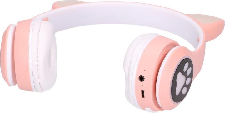 Actual product image Extralink Kids Cat Ears Wireless Headphones Pink