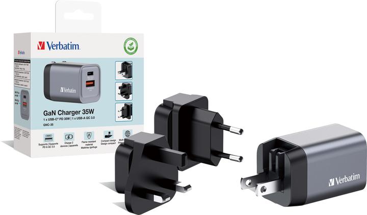 Produktbild Verbatim GNC-35 GaN Charger 2 35W USB (35 W)