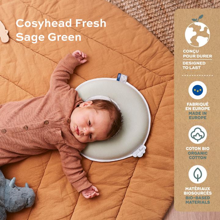 Image du produit Babymoov Baby-Kopfkissen Cosyhead Sage Green (24 x 22,5 x 4 cm)