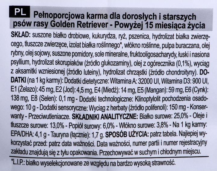 Valori nutrizionali e ingredienti Royal Canin Golden Retriever (Adulto, 1 pz., 12000 g)