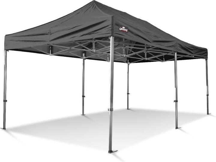Grizzly Outdoor GOW36Z GO-WORK Arbeitszelt 3x6 m Schwarz (58.80 kg)