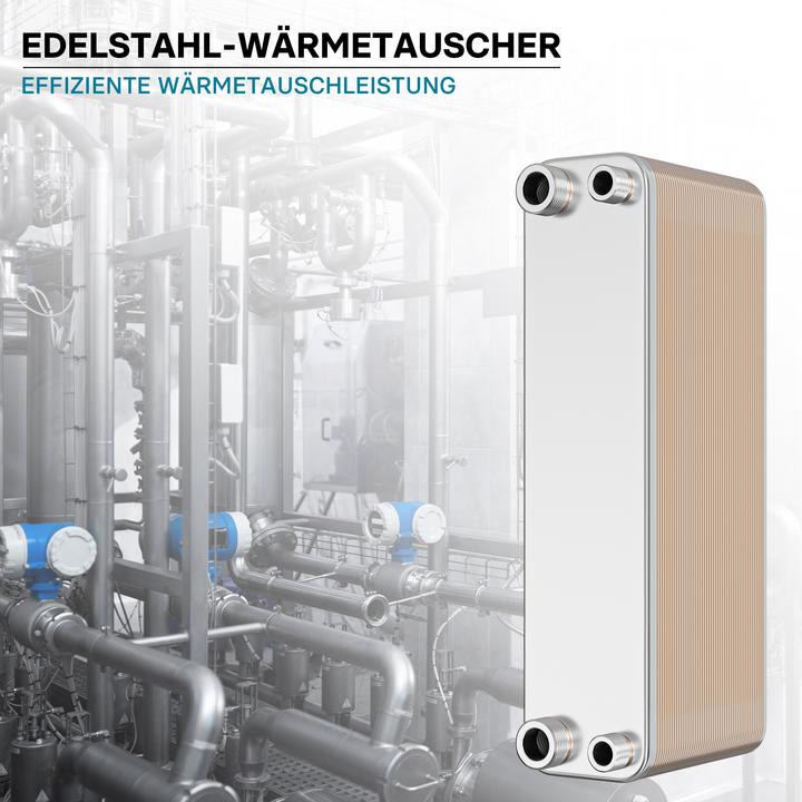 Actual product image Wiltec Hrale Stainless Steel Heat Exchanger 50 Plates max. 210 kW Plate Heat Exchanger