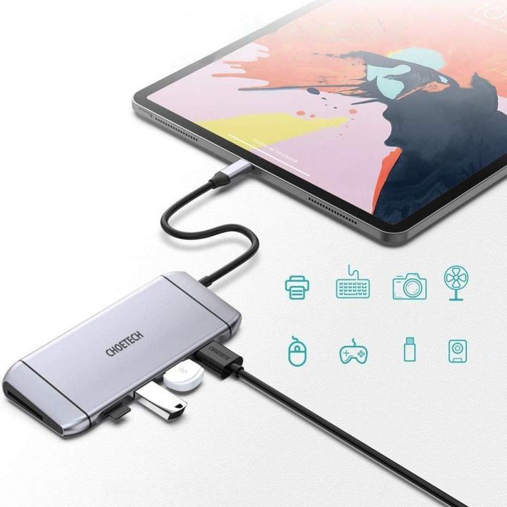 Actual product image Choetech HUB-M15 (USB-C, 9 Ports)