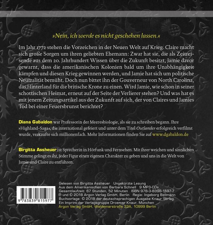 Actual product image Outlander A touch of snow and ash (Diana Gabaldon, Birgitta Assheuer, Barbara Schnell, German)
