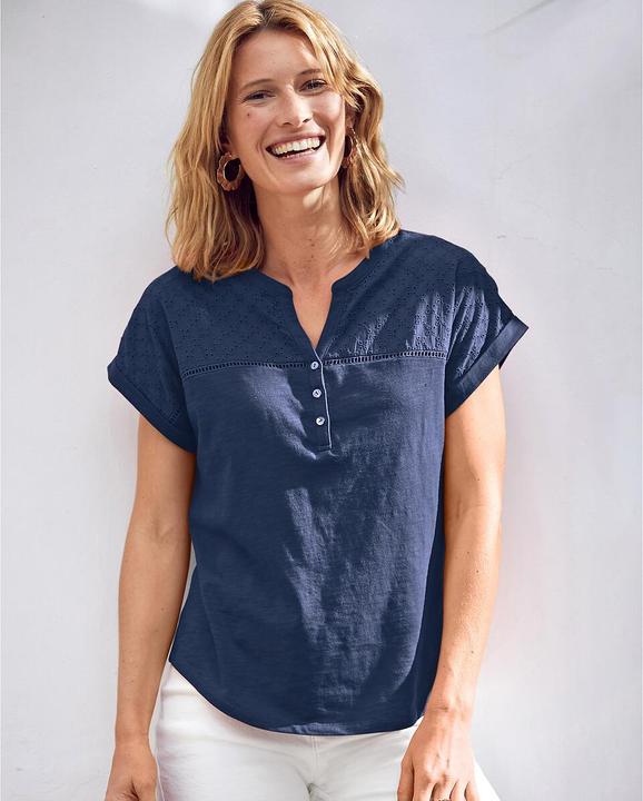 Produktbild Anne Weyburn T-Shirt mit Henley-Ausschnitt (40)