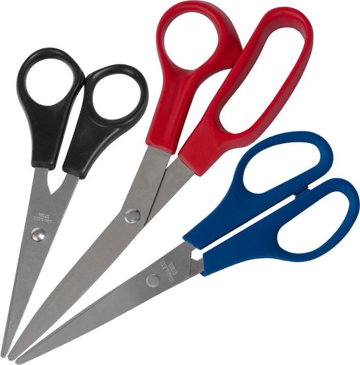Actual product image Excellent Houseware Haushaltsscheren-Set aus Edelstahl, 3 Stück in 3 Grössen und Farben