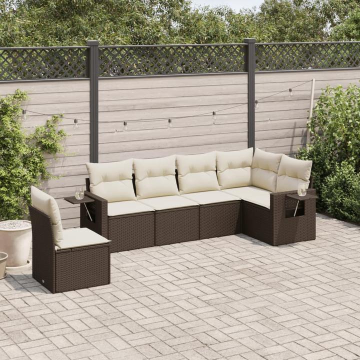 Image du produit VidaXL Meuble de jardin Canapé Ensemble de jardin Ensemble de jardin 7 pièces Marron